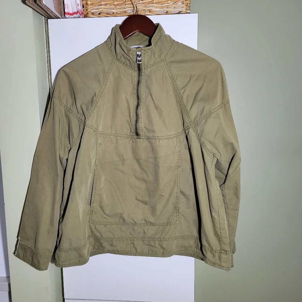❤️ 3 for $35 Zara 1/4 zip up mock  neck lightweight utility jacket Anorak Medium